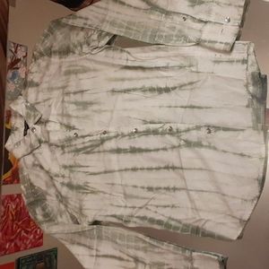 Mens long sleeve tyedie small dress shirt